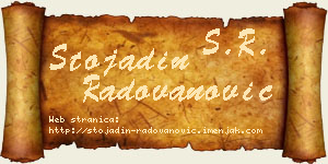 Stojadin Radovanović vizit kartica